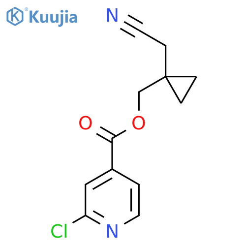 1-(cyanomethyl)cyclopropylmethyl 2-chloropyridine-4-carboxylate structure