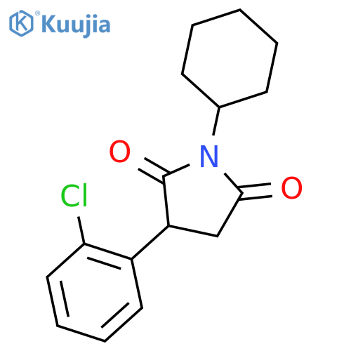 3-(2-chlorophenyl)-1-cyclohexylpyrrolidine-2,5-dione structure