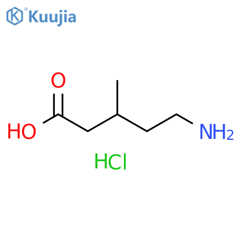 5-amino-3-methylpentanoic acid hydrochloride structure