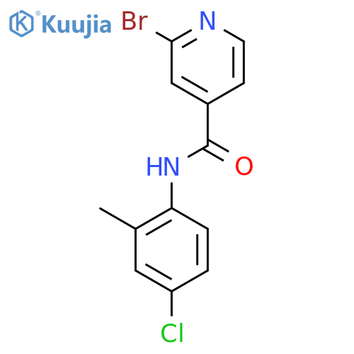 2-bromo-N-(4-chloro-2-methylphenyl)pyridine-4-carboxamide structure