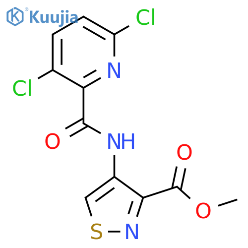 methyl 4-(3,6-dichloropyridine-2-amido)-1,2-thiazole-3-carboxylate structure