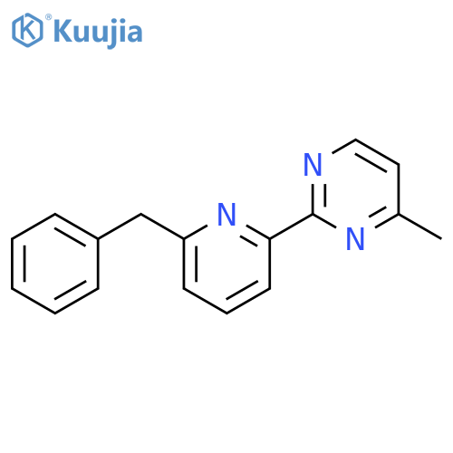 Pyrimidine, 4-methyl-2-[6-(phenylmethyl)-2-pyridinyl]- structure