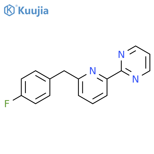Pyrimidine, 2-[6-[(4-fluorophenyl)methyl]-2-pyridinyl]- structure