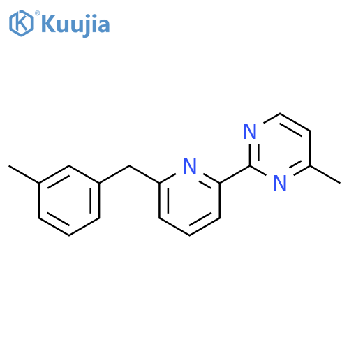 Pyrimidine, 4-methyl-2-[6-[(3-methylphenyl)methyl]-2-pyridinyl]- structure