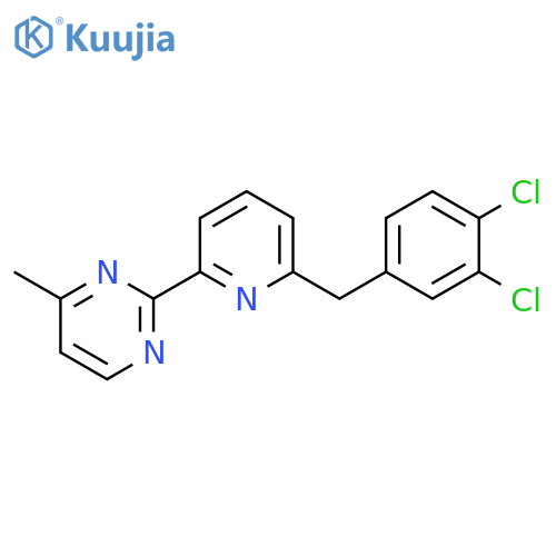 Pyrimidine, 2-[6-[(3,4-dichlorophenyl)methyl]-2-pyridinyl]-4-methyl- structure