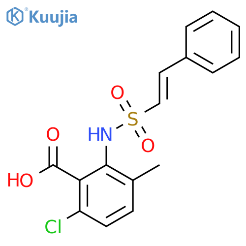 6-Chloro-3-methyl-2-(2-phenylethenesulfonamido)benzoic acid structure