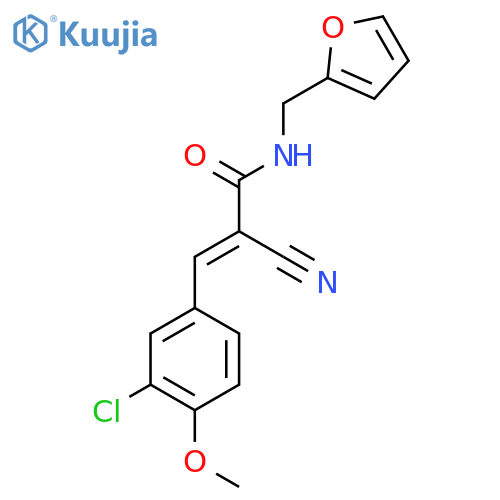 (E)-3-(3-Chloro-4-methoxyphenyl)-2-cyano-N-(furan-2-ylmethyl)prop-2-enamide structure