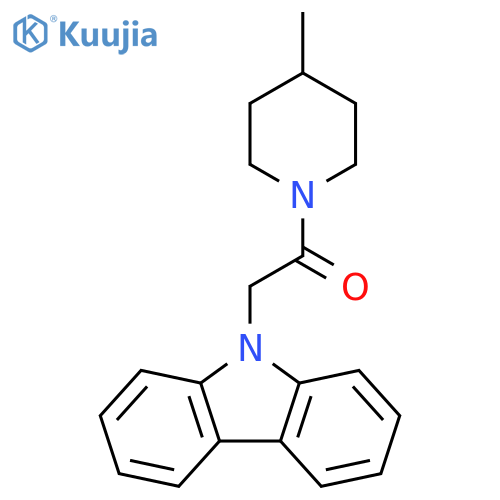 Piperidine, 1-(9H-carbazol-9-ylacetyl)-4-methyl- structure