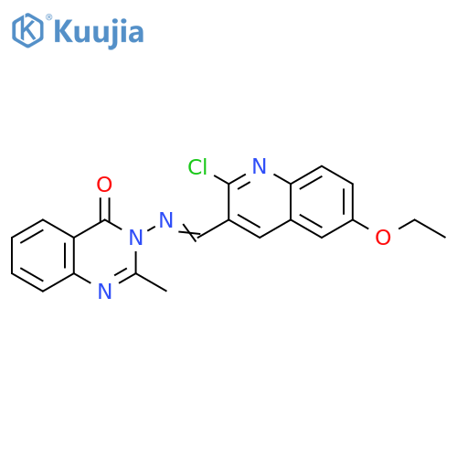 4(3H)-Quinazolinone, 3-[[(2-chloro-6-ethoxy-3-quinolinyl)methylene]amino]-2-methyl- structure