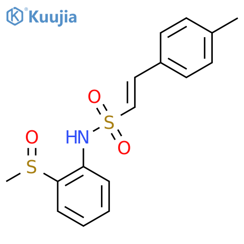 N-(2-methanesulfinylphenyl)-2-(4-methylphenyl)ethene-1-sulfonamide structure