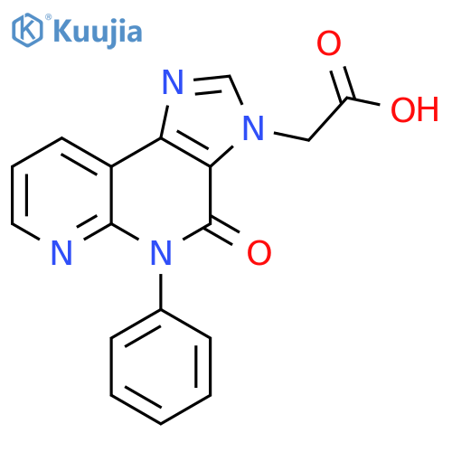 3H-Imidazo[4,5-c][1,8]naphthyridine-3-acetic acid, 4,5-dihydro-4-oxo-5-phenyl- structure