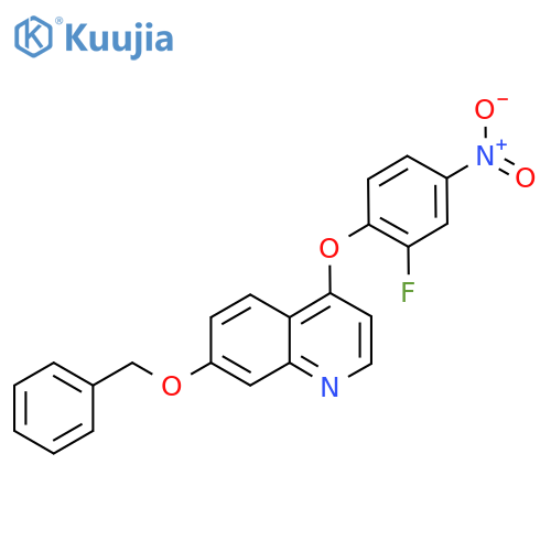 7-(Benzyloxy)-4-(2-fluoro-4-nitrophenoxy)quinoline structure