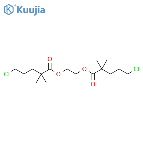 Pentanoic acid, 5-chloro-2,2-dimethyl-, 1,2-ethanediyl ester structure