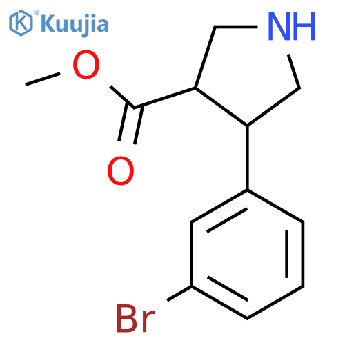 methyl 4-(3-bromophenyl)pyrrolidine-3-carboxylate structure
