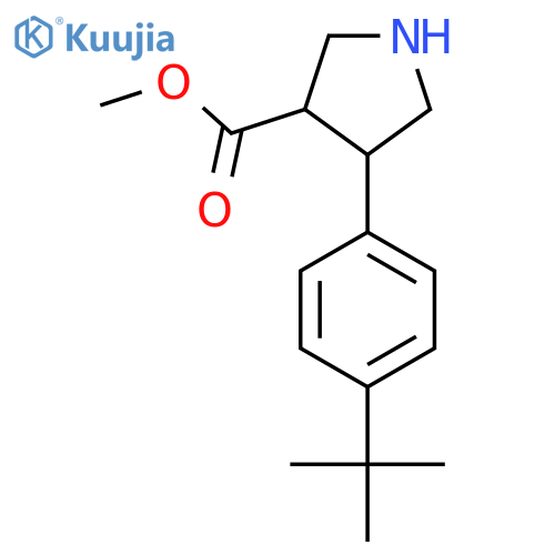 methyl 4-(4-tert-butylphenyl)pyrrolidine-3-carboxylate structure