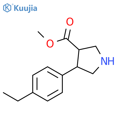 methyl 4-(4-ethylphenyl)pyrrolidine-3-carboxylate structure