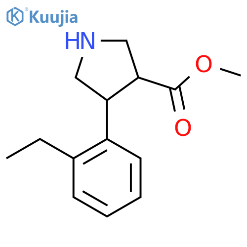 methyl 4-(2-ethylphenyl)pyrrolidine-3-carboxylate structure