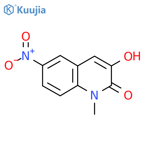 3-hydroxy-1-methyl-6-nitro-1,2-dihydroquinolin-2-one structure