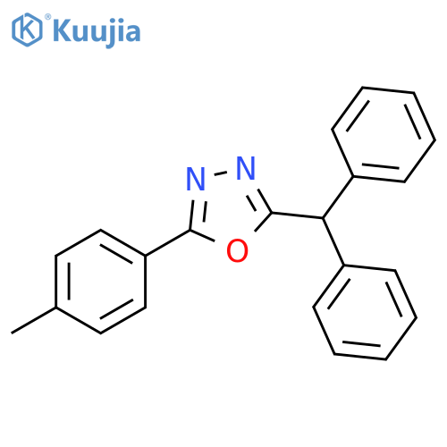 1,3,4-Oxadiazole, 2-(diphenylmethyl)-5-(4-methylphenyl)- structure