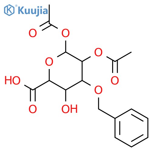β-L-Idopyranuronic acid, 3-O-(phenylmethyl)-, 1,2-diacetate structure