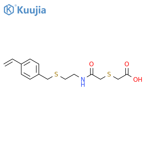 Acetic acid,[[2-[[2-[[(4-ethenylphenyl)methyl]thio]ethyl]amino]-2-oxoethyl]thio]- structure