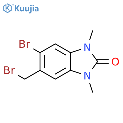 2H-Benzimidazol-2-one,5-bromo-6-(bromomethyl)-1,3-dihydro-1,3-dimethyl- structure