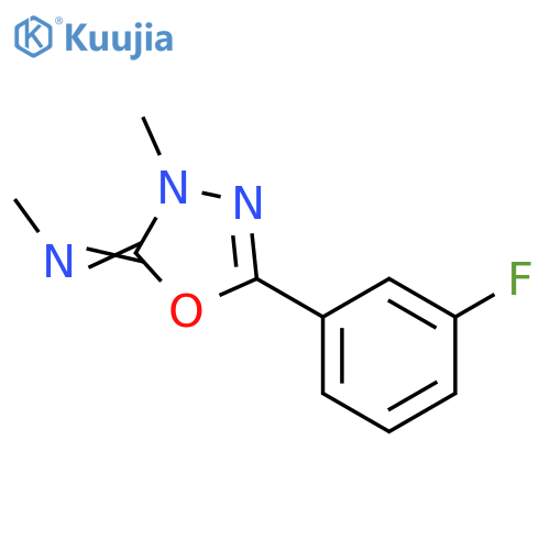 Methanamine,N-[5-(3-fluorophenyl)-3-methyl-1,3,4-oxadiazol-2(3H)-ylidene]- structure