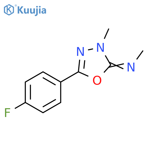 Methanamine,N-[5-(4-fluorophenyl)-3-methyl-1,3,4-oxadiazol-2(3H)-ylidene]- structure