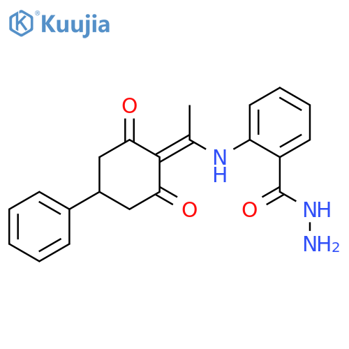 Benzoic acid, 2-[[1-(2,6-dioxo-4-phenylcyclohexylidene)ethyl]amino]-,hydrazide structure