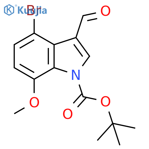 N-Boc-4-bromo-3-formyl-7-methoxyindole structure