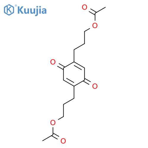 (3,6-Dioxocyclohexa-1,4-diene-1,4-diyl)di(propane-3,1-diyl) diacetate structure