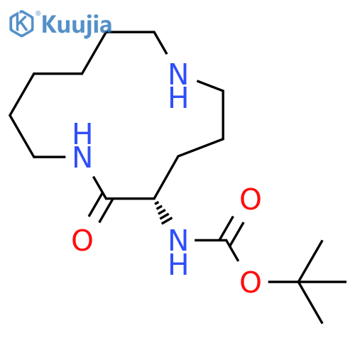 Carbamic acid, (2-oxo-1,7-diazacyclotridec-3-yl)-, 1,1-dimethylethylester, (S)- structure