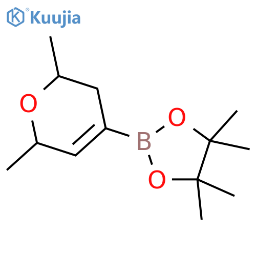 2-[cis-2,6-dimethyl-3,6-dihydro-2H-pyran-4-yl]-4,4,5,5-tetramethyl-1,3,2-dioxaborolane structure