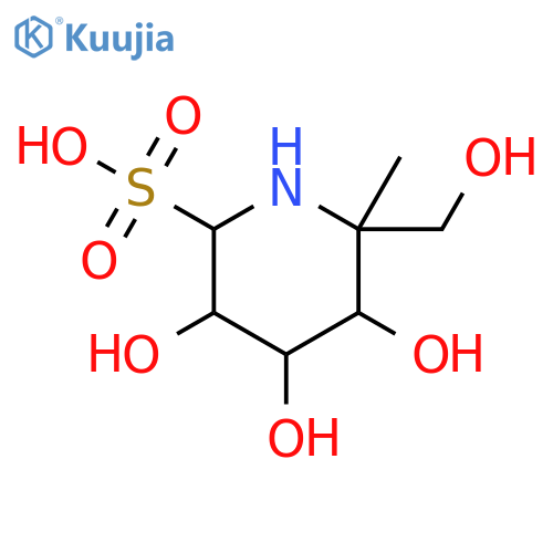 2-Piperidinesulfonic acid, 3,4,5-trihydroxy-6-(hydroxymethyl)-6-methyl- structure