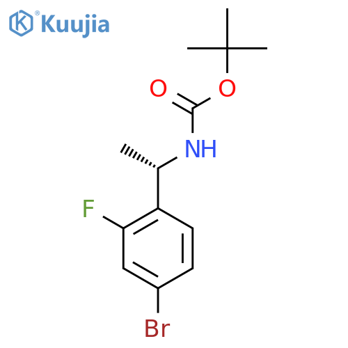 tert-butyl N-(1S)-1-(4-bromo-2-fluorophenyl)ethylcarbamate structure