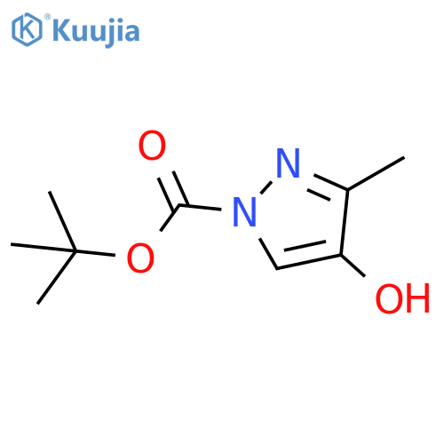 tert-Butyl 4-hydroxy-3-methyl-1h-pyrazole-1-carboxylate structure
