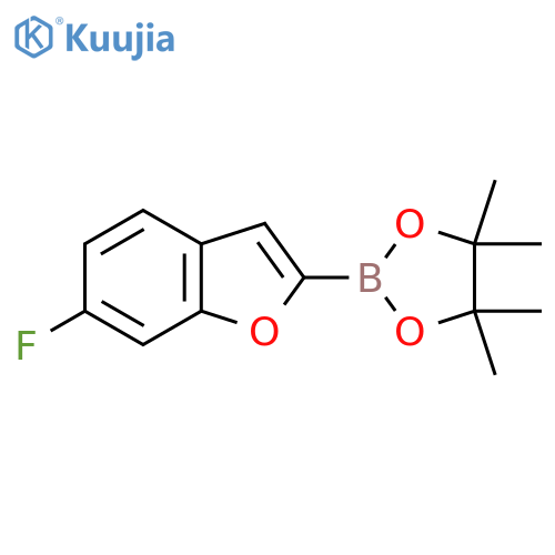 2-(6-fluoro-1-benzofuran-2-yl)-4,4,5,5-tetramethyl-1,3,2-dioxaborolane structure