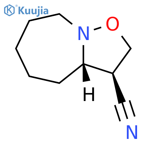 Isoxazolo[2,3-a]azepine-3-carbonitrile, octahydro-, cis- structure