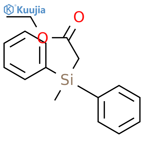 Acetic acid,2-(methyldiphenylsilyl)-, ethyl ester structure