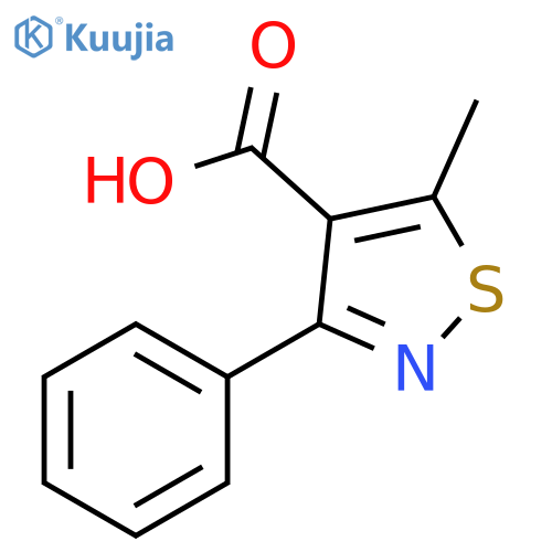 5-methyl-3-phenyl-1,2-thiazole-4-carboxylic acid structure
