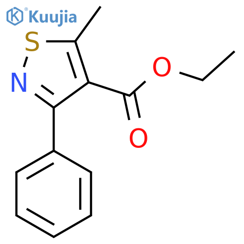 5-Methyl-3-phenyl-isothiazole-4-carboxylic acid ethyl ester structure