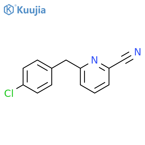 2-Pyridinecarbonitrile, 6-[(4-chlorophenyl)methyl]- structure