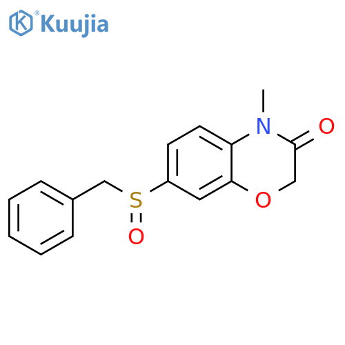 2H-1,4-Benzoxazin-3(4H)-one, 4-methyl-7-[(phenylmethyl)sulfinyl]- structure