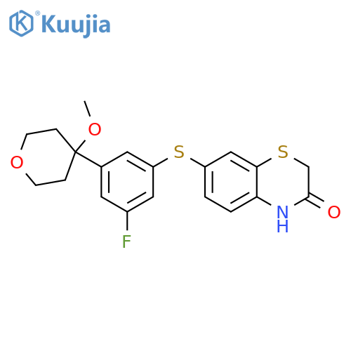 2H-1,4-Benzothiazin-3(4H)-one, 7-[[3-fluoro-5-(tetrahydro-4-methoxy-2H-pyran-4-yl)phenyl]thio]- structure