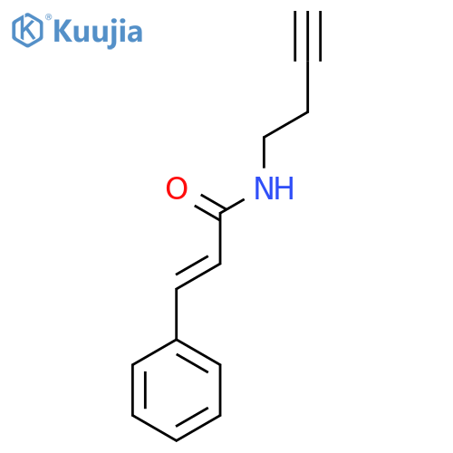 (2E)-N-(but-3-yn-1-yl)-3-phenylprop-2-enamide structure