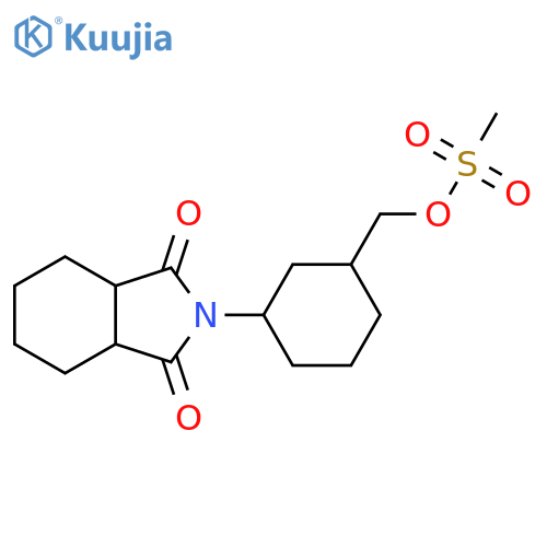 1H-Isoindole-1,3(2H)-dione, hexahydro-2-[3-[[(methylsulfonyl)oxy]methyl]cyclohexyl]- structure