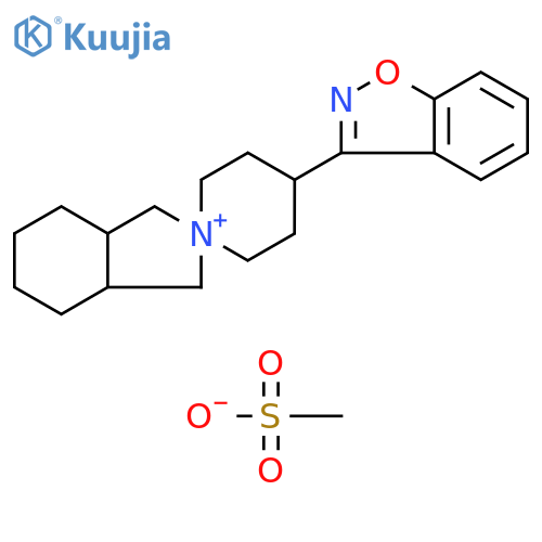 Spiro[2H-isoindole-2,1'-piperidinium], 4'-(1,2-benzisoxazol-3-yl)octahydro-, trans-, methanesulfonate (9CI) structure