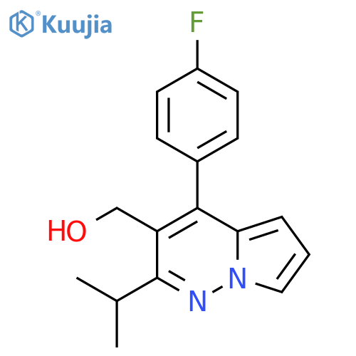 Pyrrolo[1,2-b]pyridazine-3-methanol, 4-(4-fluorophenyl)-2-(1-methylethyl)- structure