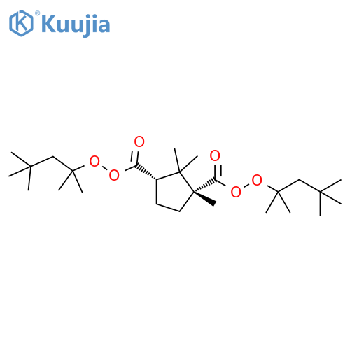 1,3-Cyclopentanedicarboperoxoic acid, 1,2,2-trimethyl-,bis(1,1,3,3-tetramethylbutyl) ester, cis- structure