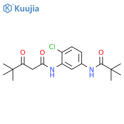 Pentanamide,N-[2-chloro-5-[(2,2-dimethyl-1-oxopropyl)amino]phenyl]-4,4-dimethyl-3-oxo- structure